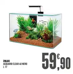 Ayoka Zolux acquario clear 40 nero offerta