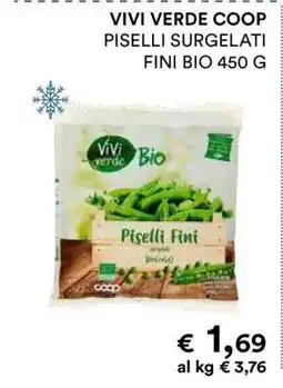 Coop VIVI VERDE COOP PISELLI SURGELATI FINI BIO 450 G offerta