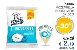 Coop PODDA MOZZARELLA FIOR DI LATTE 3X100 G offerta