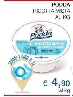 Coop PODDA RICOTTA MISTA AL KG offerta