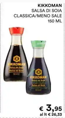 Coop KIKKOMAN SALSA DI SOIA CLASSICA/MENO SALE offerta