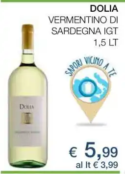 Coop DOLIA VERMENTINO DI SARDEGNA IGT offerta
