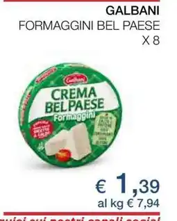 Coop GALBANI FORMAGGINI BEL PAESE X 8 offerta