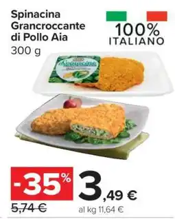 Carrefour Spinacina Grancroccante di Pollo Aia offerta