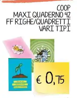 Coop COOP MAXI QUADERNO 42 offerta