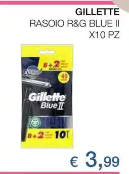 Coop GILLETTE RASOIO R&G BLUE II X10 PZ offerta