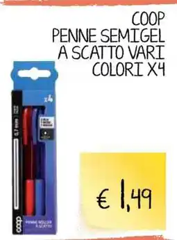 Coop COOP PENNE SEMIGEL A SCATTO VARI COLORI X4 offerta