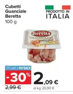 Carrefour Cubetti Guanciale Beretta offerta