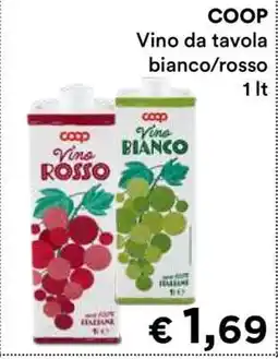 Coop COOP Vino da tavola bianco/rosso offerta
