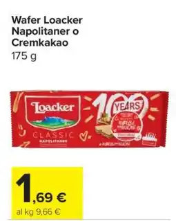 Carrefour Wafer Loacker Napolitaner o Cremkakao offerta