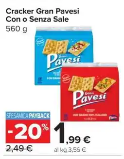 Carrefour Cracker Gran Pavesi Con o Senza Sale offerta