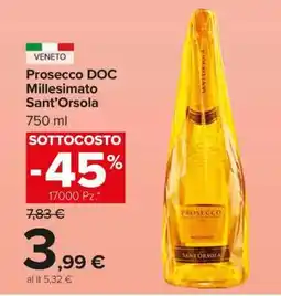 Carrefour PROSECCO DOC MILLESIMATO SANT'ORSOLA offerta