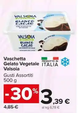 Carrefour Vaschetta Gelato Vegetale Valsoia offerta