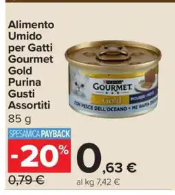 Carrefour Alimento Umido per Gatti Gourmet Gold Purina Gusti Assortiti offerta
