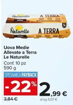 Carrefour Uova Medie Allevate a Terra Le Naturelle offerta