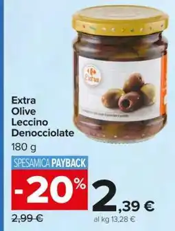 Carrefour Extra Olive Leccino Denocciolate offerta