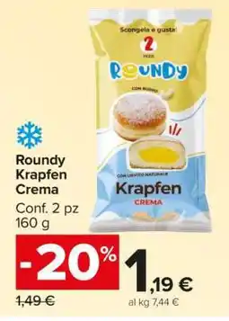Carrefour Roundy Krapfen Crema offerta