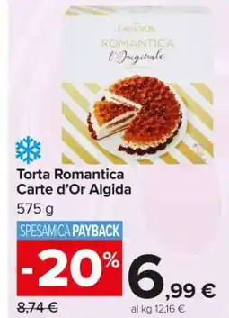Carrefour Torta Romantica Carte d’Or Algida offerta