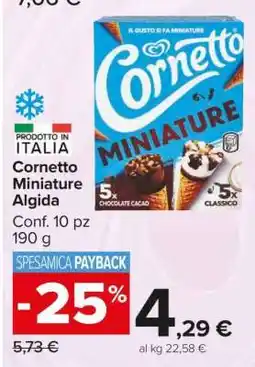 Carrefour Cornetto miniature ALGIDA offerta