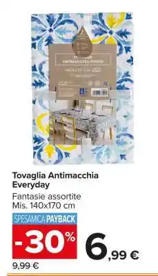 Carrefour Tovaglia Antimacchia Everyday offerta