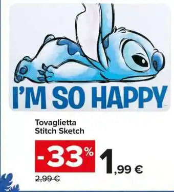 Carrefour Tovaglietta Stitch Sketch offerta