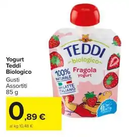 Carrefour Yogurt Teddi Biologico offerta