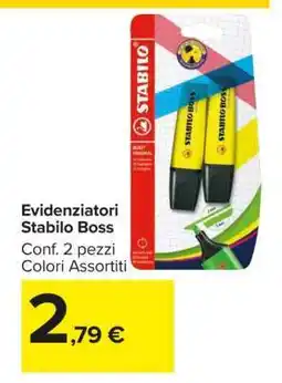 Carrefour Evidenziatori Stabilo Boss offerta