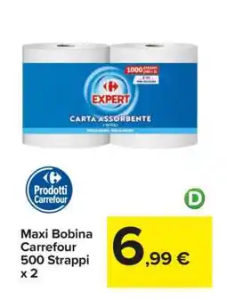 Carrefour Maxi Bobina Carrefour 500 Strappi x 2 offerta