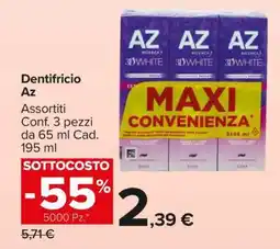 Carrefour DENTIFRICIO AZ offerta