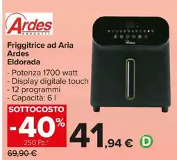 Carrefour Friggitrice ad Aria Ardes Eldorada offerta