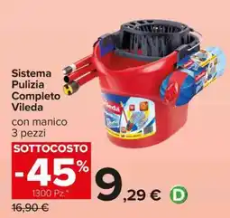 Carrefour Sistema Pulizia Completo Vileda offerta