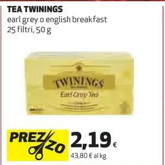Coop Twinings - earl grey tea offerta