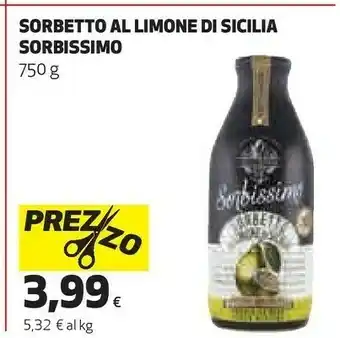 Coop Sorbetto al limone di sicilia sorbissimo offerta
