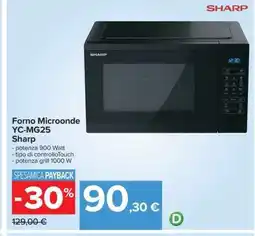 Carrefour Forno Microonde YC-MG25 Sharp offerta