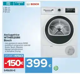 Carrefour Asciugatrice WTH85208II Bosch offerta