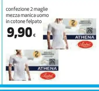 Coop Liabel confezione 2 maglie mezza manica uomo in cotone felpato athena offerta