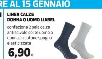 Coop Liabel linea calze donna o uomo offerta