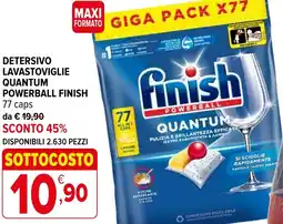 Iperal Detersivo lavastoviglie quantum powerball FINISH offerta