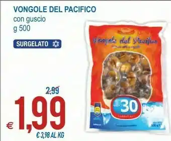 MD Discount Meno 30 vongole del pacifico con guscio offerta
