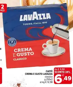 Iperal Caffè crema e gusto LAVAZZA offerta