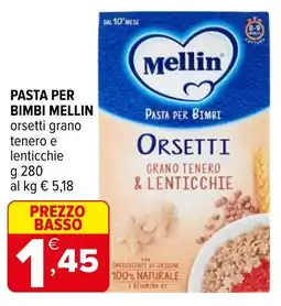 Iperal Pasta per bimbi MELLIN offerta