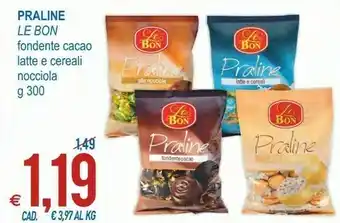 MD Discount Praline fondente cacao latte e cereali nocciola offerta