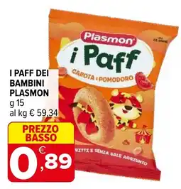Iperal I paff dei bambini PLASMON offerta