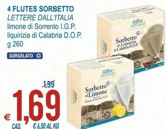 4 flutes sorbetto