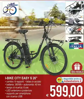 MD Discount I-bike city easy s 26'' offerta