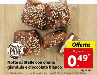 Lidl Notte di stelle con crema gianduia e cioccolato bianco offerta