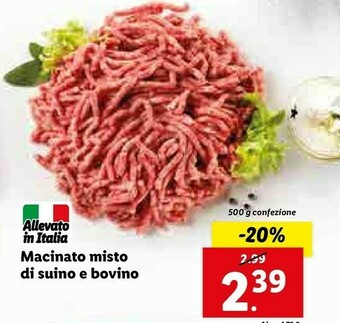 Lidl Macinato misto di suino e bovino offerta