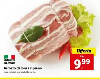 Lidl Arrosto di lonza ripieno offerta