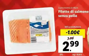 Lidl Filetto di salmone 180 g(ml) offerta