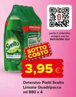 Oasi Detersivo Piatti Svelto Limone Quadripacco offerta